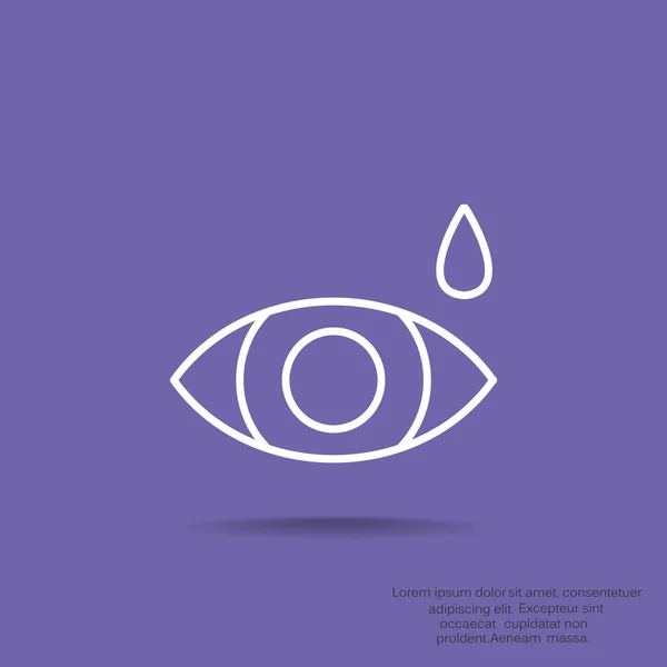 Eye drop simple icon — Stock Vector