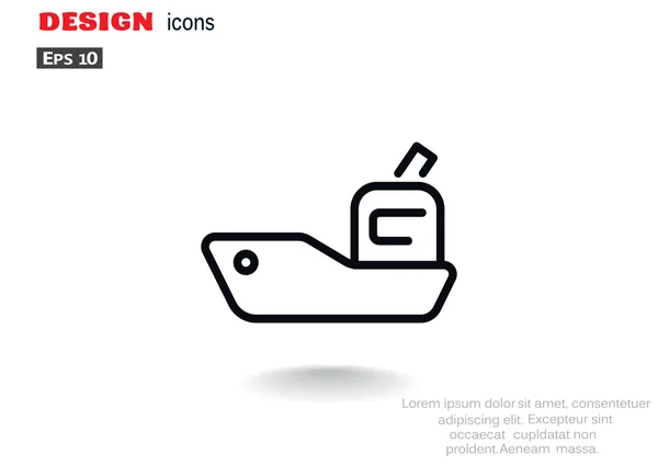 Simple tugboat web icon — Stock Vector