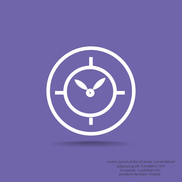 Icône d'horloge simple — Image vectorielle