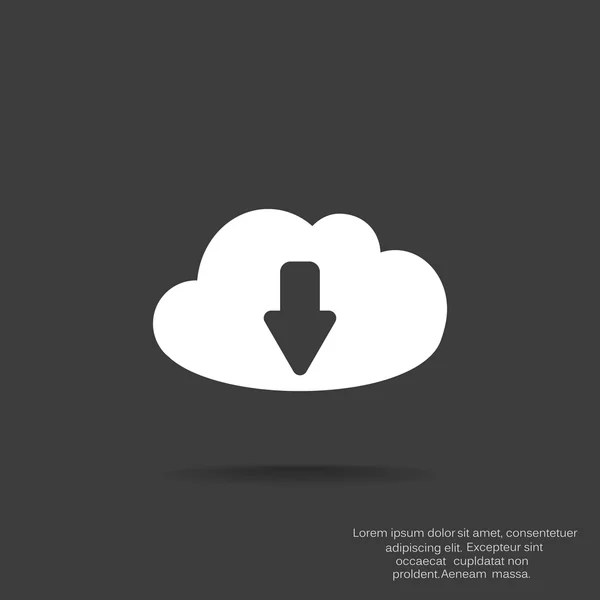 Cloud Web-Download-Symbol — Stockvektor