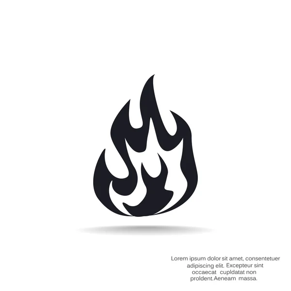 fire vector black and white