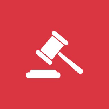 Açık artırma çekiç basit web simgesi