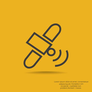 Uzay İstasyonu ince çizgi simgesi