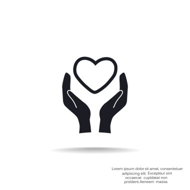 Eller basit simgesi kalp