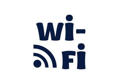 Wi-Fi yazıt dalgalar simgesiyle