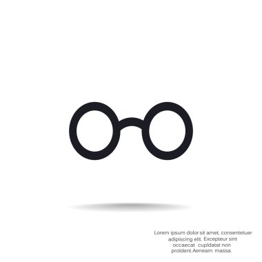 Retro yuvarlak gözlük simgesi