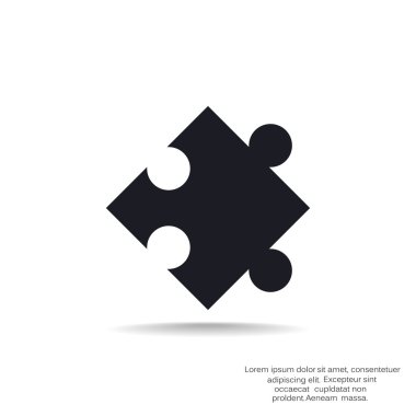 Bulmaca öğesi basit web simgesi