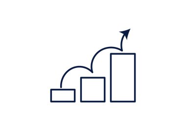 Grafik simgesi üzerinde Eğri ok