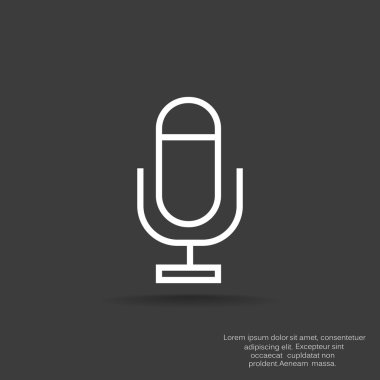 Basit mikrofon web simgesi