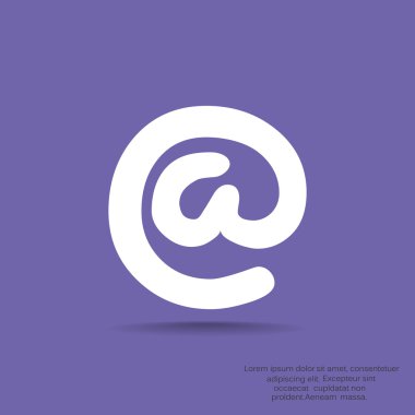 Geniş e-posta işareti web simgesi