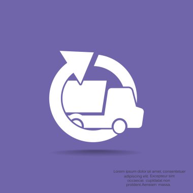 Yuvarlak ok ile basit kamyon