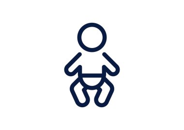 Basit çizgiler bebek bebek simge