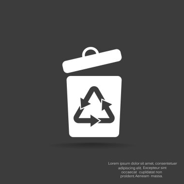 Atık geri dönüşüm sembolü ile okları