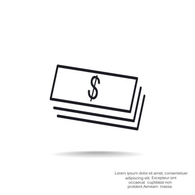 Dolar web simgesi yığını