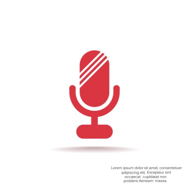 Basit mikrofon web simgesi