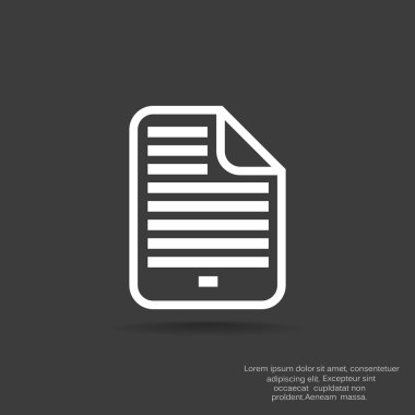 Belge dosya basit web simgesi