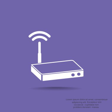 Dalgalar web simgesi ile modem