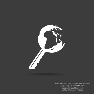 Dünya web simgesi anahtarı