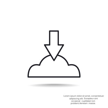 Bulut dosya download simgesi