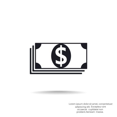 Dolar web simgesi yığını