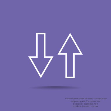 İki ok simgesi, geriye doğru kavramı