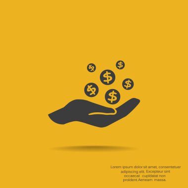 İnsan eline düşen paraları