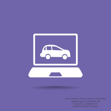 Dizüstü ekran araba ile