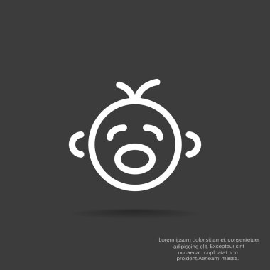 Ağlayan bebek siluet