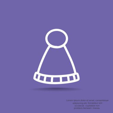 Kış şapka web simgesi