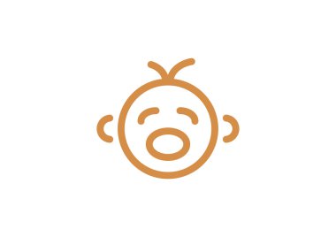 Ağlayan bebek siluet