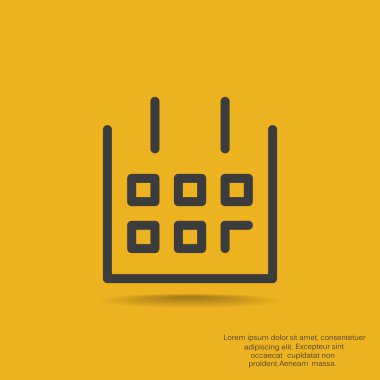 Takvim basit web simgesi yaprak