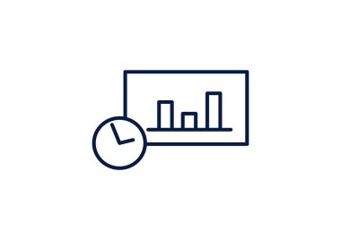 Saat web simgesi ile grafik