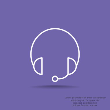Kulaklık garniture web simgesi