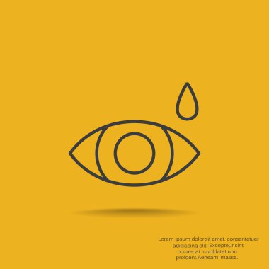 Göz damla basit simgesini