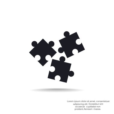 Bulmaca öğeleri basit web simgesi,