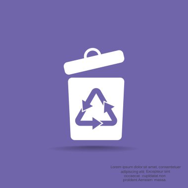 Atık geri dönüşüm sembolü ile okları