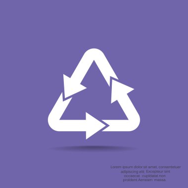 Atık geri dönüşüm sembolü ile okları
