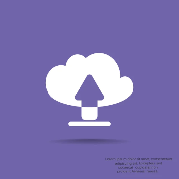 Symbole zum Hochladen von Cloud-Dateien — Stockvektor