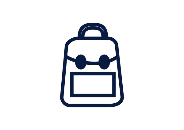 Silhuett av skolan ryggsäck — Stock vektor