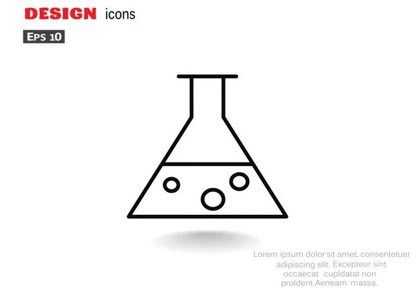 Chemische Reaktion im Flaschensymbol — Stockvektor