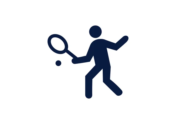 Tenisçi silüeti — Stok Vektör