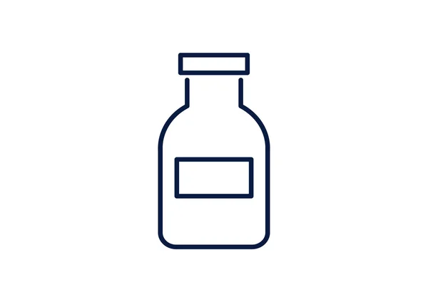 Icône web bouteille médecine — Image vectorielle