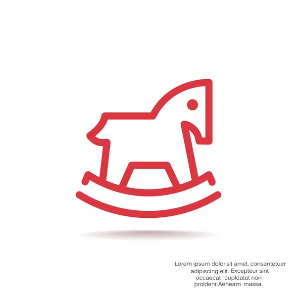 Niños juguete caballo icono web — Archivo Imágenes Vectoriales