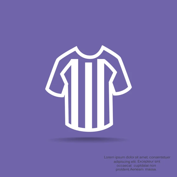 Fotboll T shirt spindelväv ikonen — Stock vektor