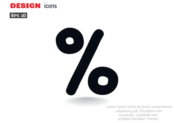 Porcentaje simple icono símbolo — Archivo Imágenes Vectoriales