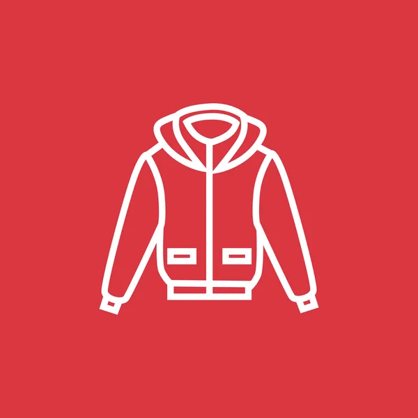 Winterjacke flach Symbol — Stockvektor