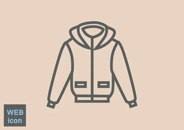 Winter jacket flat icon — Stock Vector