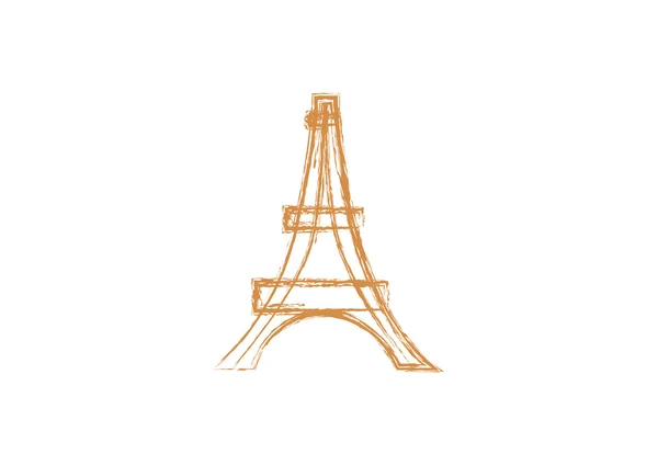 Icono de dibujo de torre Eiffel — Archivo Imágenes Vectoriales