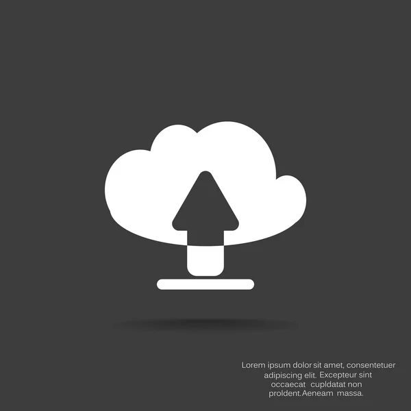 Cloud-fil ladda upp symbol — Stock vektor