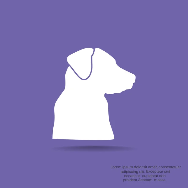 Signe avec silhouette de chien domestique — Image vectorielle